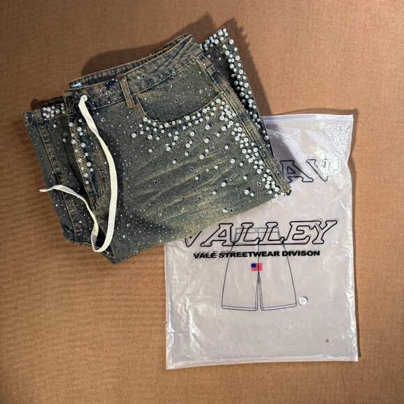 Vale Valley Forever Jorts "RAINSTORM" | Stone Wash | Size 36 - Picture 4 of 4